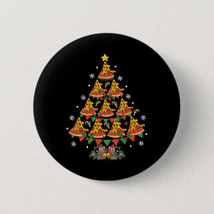Badge Rond 5 Cm Pizza Arbre de Noël Pizza Restauration rapide Love