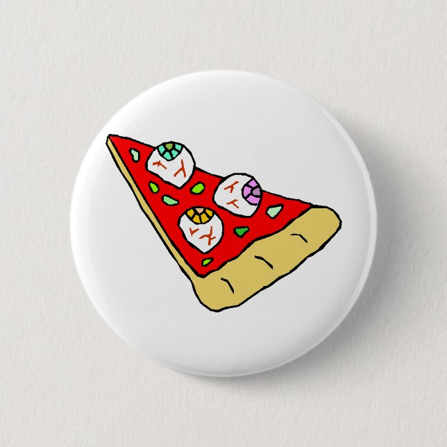 Badge Rond 5 Cm Pizza de globe oculaire (Devant)