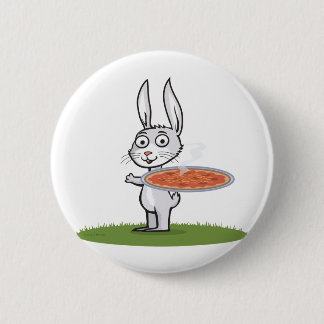 Badge Rond 5 Cm Pizza de lapin