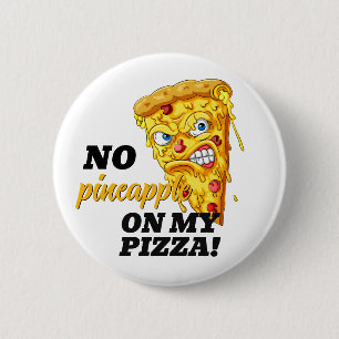 Badge Rond 5 Cm Pizza En Colère D'Ingrédient Personnalisé