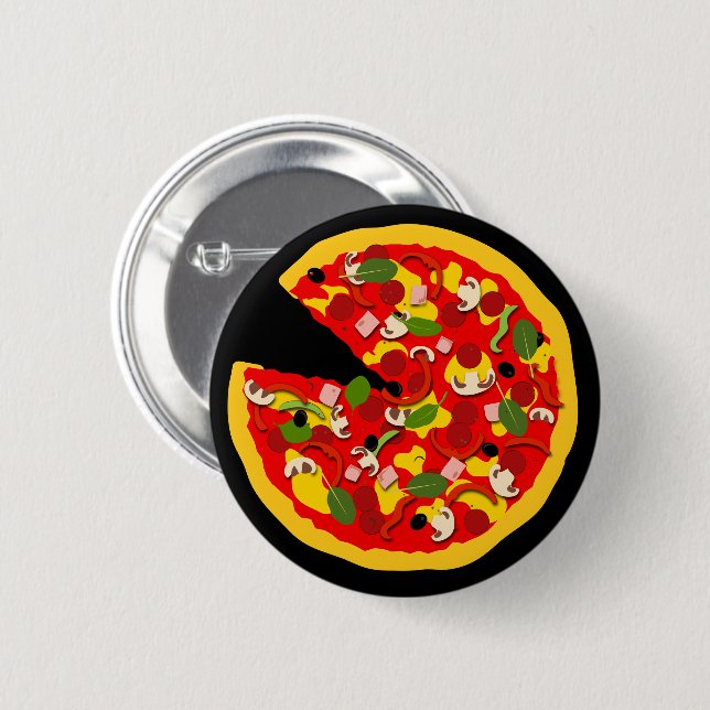 Badge Rond 5 Cm Pizza Lover (Devant & derrière)