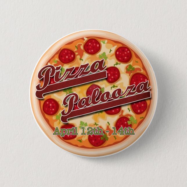 Badge Rond 5 Cm Pizza Palooza (Devant)