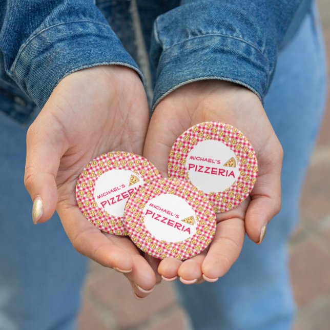 Badge Rond 5 Cm Pizza Party Kids Birthday (Créateur téléchargé)