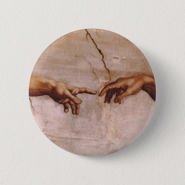 Badge Rond 5 Cm Plafond de chapelle de Sistine (Devant)