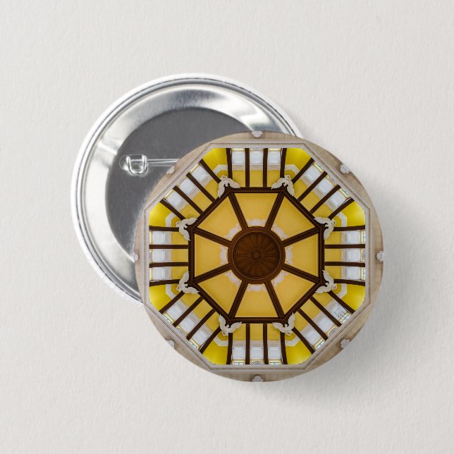Badge Rond 5 Cm Plafond décoré à la gare de Tokyo (Devant & derrière)