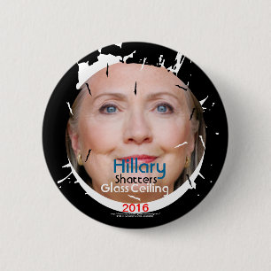 Badge Rond 5 Cm Plafond en verre 2016 d'éclats de Hillary Rodham