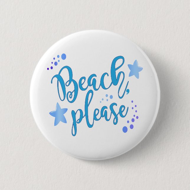 Badge Rond 5 Cm Plage (Devant)