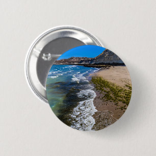 Badge Rond 5 Cm Plage à Puerto Piramides, Argentine