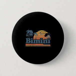Badge Rond 5 Cm Plage de Bimini Hamas Vacances d'été Soleil Rétro