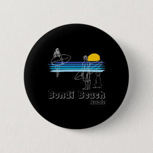 Badge Rond 5 Cm Plage de Bondi Beach Australie, Plage de surf type