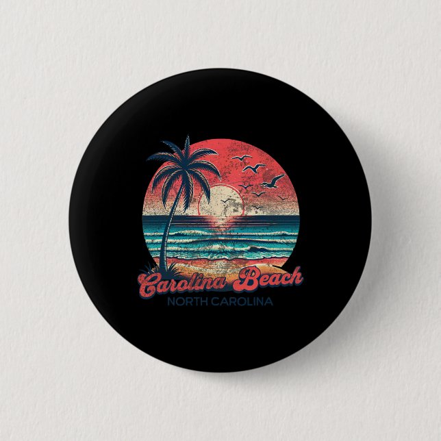 Badge Rond 5 Cm Plage de Caroline _2  (Devant)