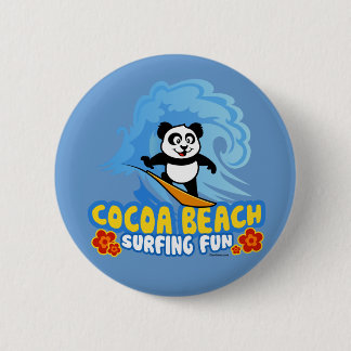 Badge Rond 5 Cm Plage de Cocoa Plage Plaisir Surf