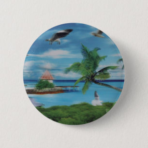 Badge Rond 5 Cm Plage de cocotier palmier.jpg