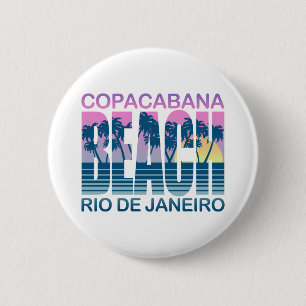 Badge Rond 5 Cm Plage de Copacabana