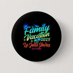 Badge Rond 5 Cm Plage de La Jolla Shores Californie Vacances en fa