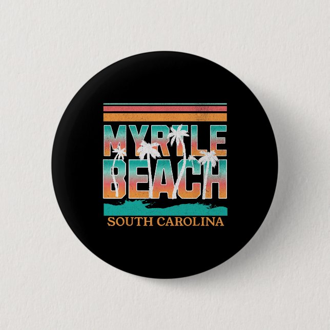 Badge Rond 5 Cm Plage de Myrtle _5  (Devant)
