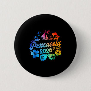 Badge Rond 5 Cm Plage de Pensacola Floride 2026 Vacances Tie Dye É