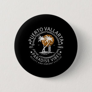 Badge Rond 5 Cm Plage de Puerto Vallarta Vacances tropicales au Me