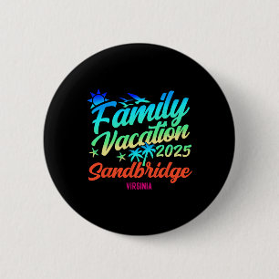 Badge Rond 5 Cm Plage de Sandbridge Virginie Vacances en famille a