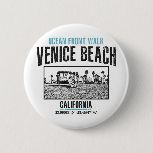 Badge Rond 5 Cm Plage de Venice