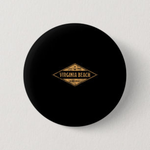 Badge Rond 5 Cm Plage de Virginie Virginie Souvenir Vacances Vinta