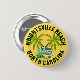 Badge Rond 5 Cm Plage de Wrightsville, Caroline du Nord