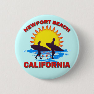 BADGE ROND 5 CM PLAGE LA CALIFORNIE DE NEWPORT