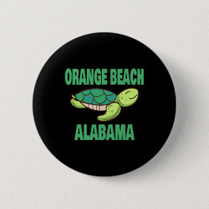 Badge Rond 5 Cm Plage orange Alabama Tortue de mer Thème Pour Homm