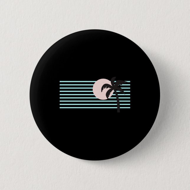 Badge Rond 5 Cm Plage Parfaite (Devant)