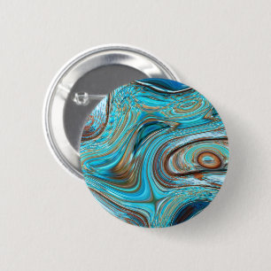 Badge Rond 5 Cm plage rustique Turquoise Bois Turquoise Grange Boi