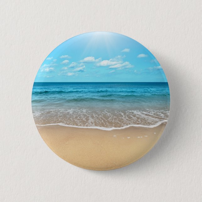 Badge Rond 5 Cm Plage sablonneuse parfaite (Devant)