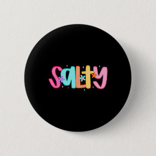 Badge Rond 5 Cm Plage salée d'Hawaii Coquillages soleil drôle été