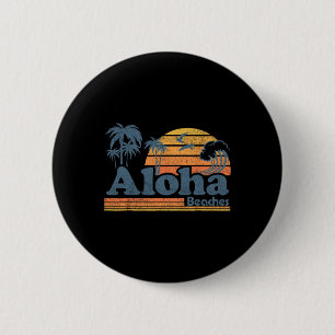Badge Rond 5 Cm Plages Aloha Hawaï Plage Vintage Surf Rétro H