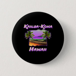 Badge Rond 5 Cm Plages De Kailua-kona Hawaii 1