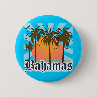 Badge Rond 5 Cm Plages d'îles des Bahamas