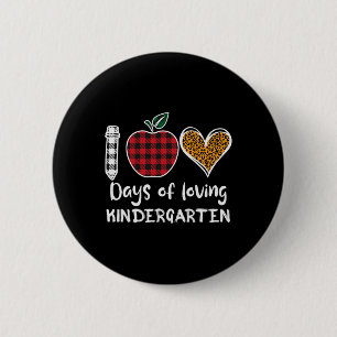Badge Rond 5 Cm Plaid 100 Jours D'Amoureux Enfants Enseignants De