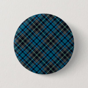 Badge Rond 5 Cm Plaid bleu-foncé