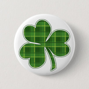Badge Rond 5 Cm PLAID SHAMROCK - bouton