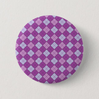 Badge Rond 5 Cm Plaid violet