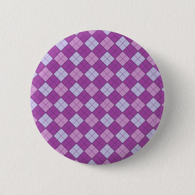 Badge Rond 5 Cm Plaid violet (Devant)