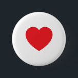 Badge Rond 5 Cm Plain Modern White Red Love Heart Graphic<br><div class="desc">Plain Minimalist Modern Designs. They're all simple,  attractive,  unique.</div>