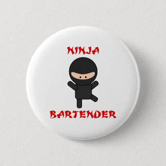 Badge Rond 5 Cm Plaine de barman de Ninja