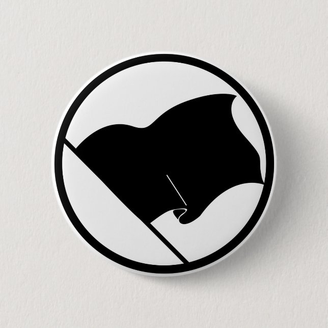 Badge Rond 5 Cm Plaine pourpre verte noire de drapeau aucun blanc (Devant)