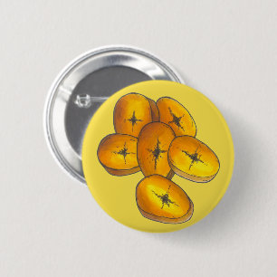 Badge Rond 5 Cm Plaines frites Cuisine Bananes Caraïbes Alimentati