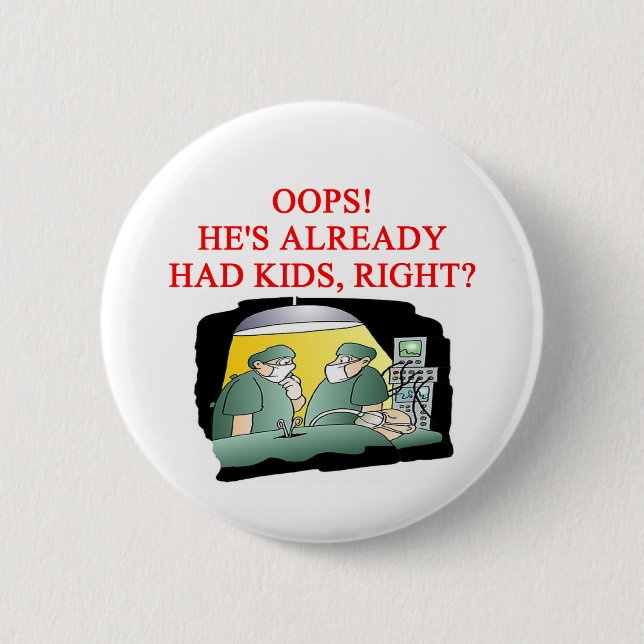 Badge Rond 5 Cm Plaisanterie de DOCTEUR (Devant)