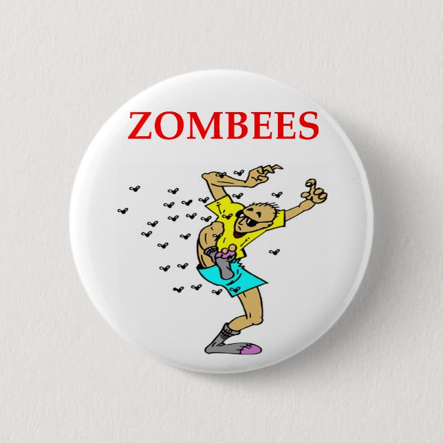 Badge Rond 5 Cm plaisanterie de zombi (Devant)