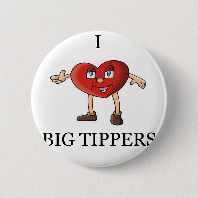 Badge Rond 5 Cm plaisanterie drôle de serveuse (Devant)