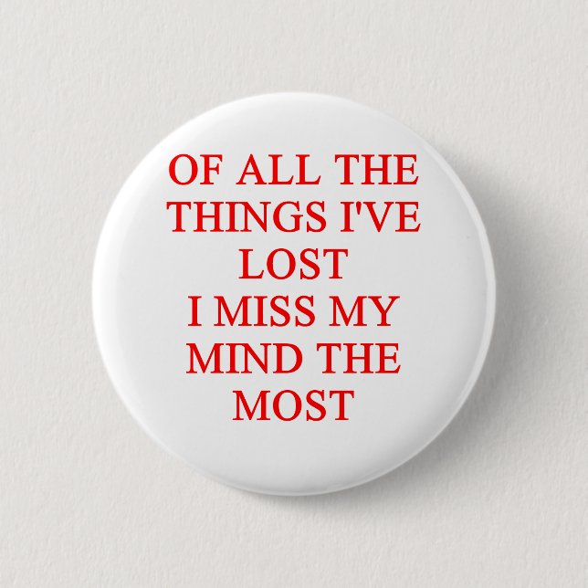 Badge Rond 5 Cm plaisanterie folle (Devant)