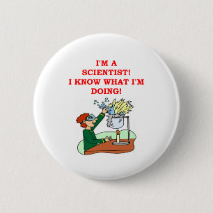 Badge Rond 5 Cm plaisanterie folle de scientifique