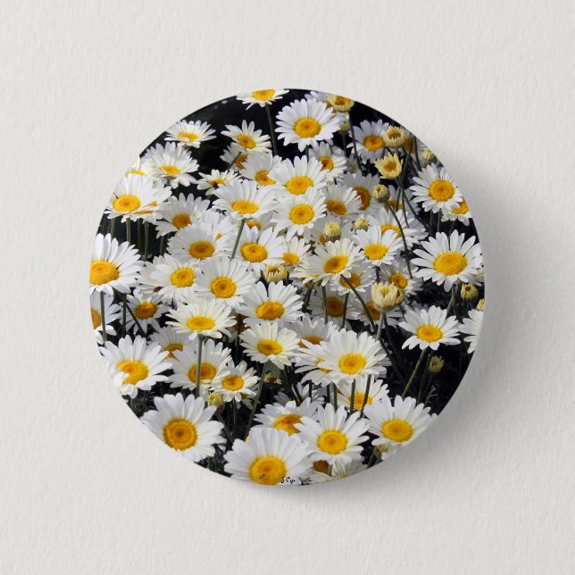 Badge Rond 5 Cm Plaisir de marguerite (Devant)